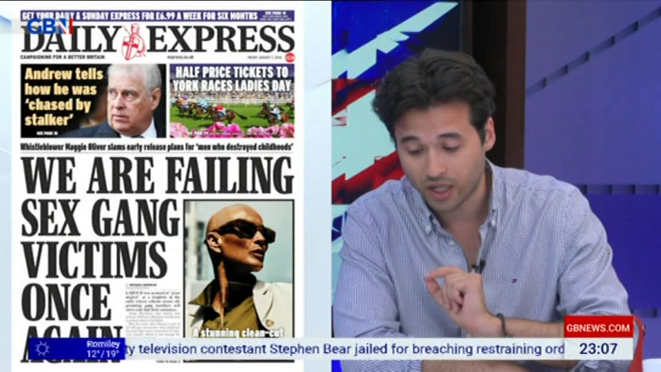 Still from GB News at 7:00