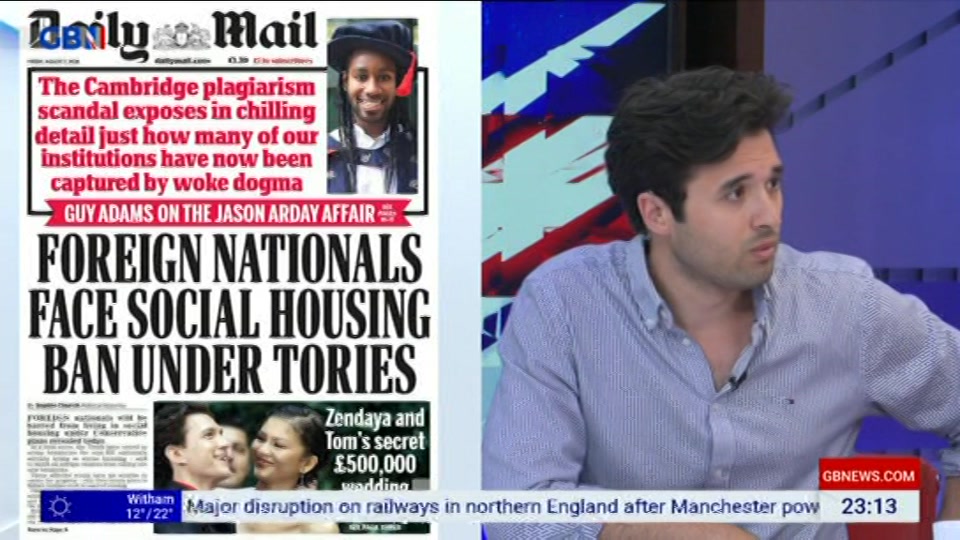 Still from GB News at 13:00