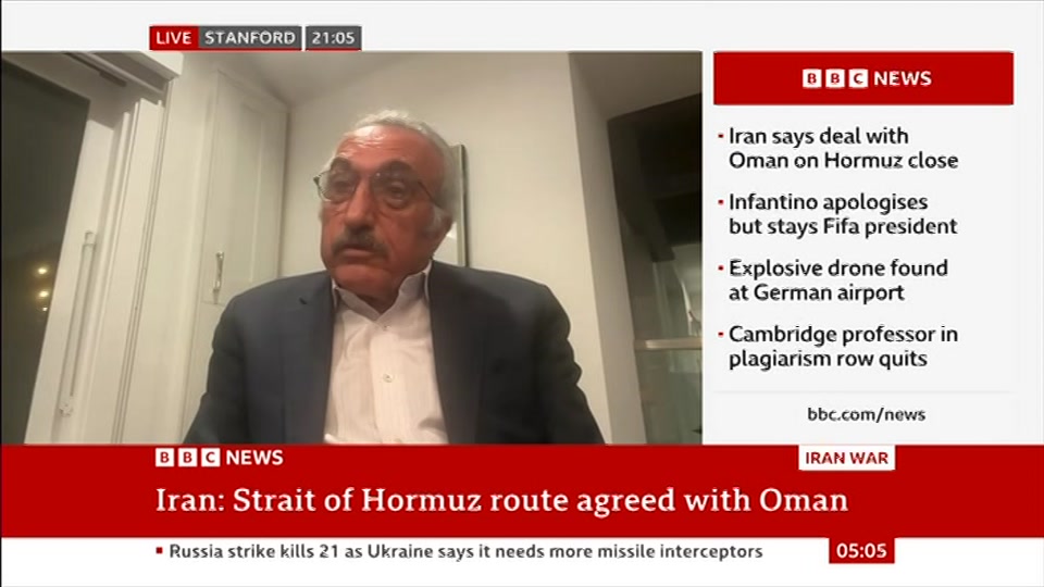 Still from BBC News at 5:00