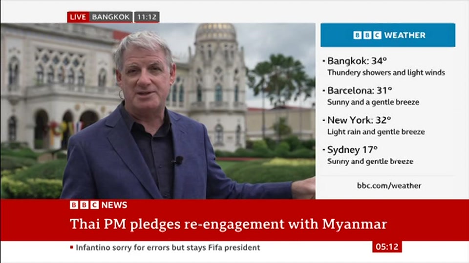 Broadcast still at 12m. BBC NEWS, BBC News, 6 August 2026.