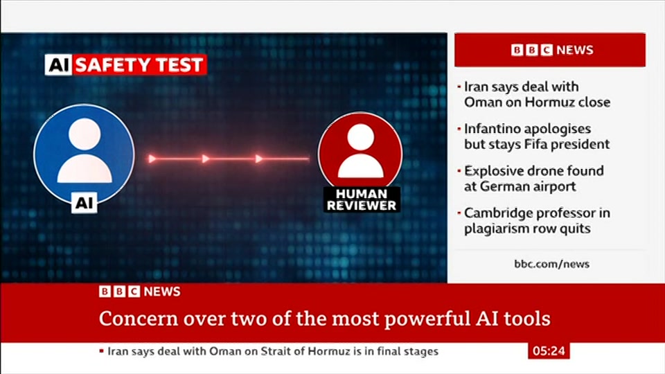 Broadcast still at 24m. BBC NEWS, BBC News, 6 August 2026.