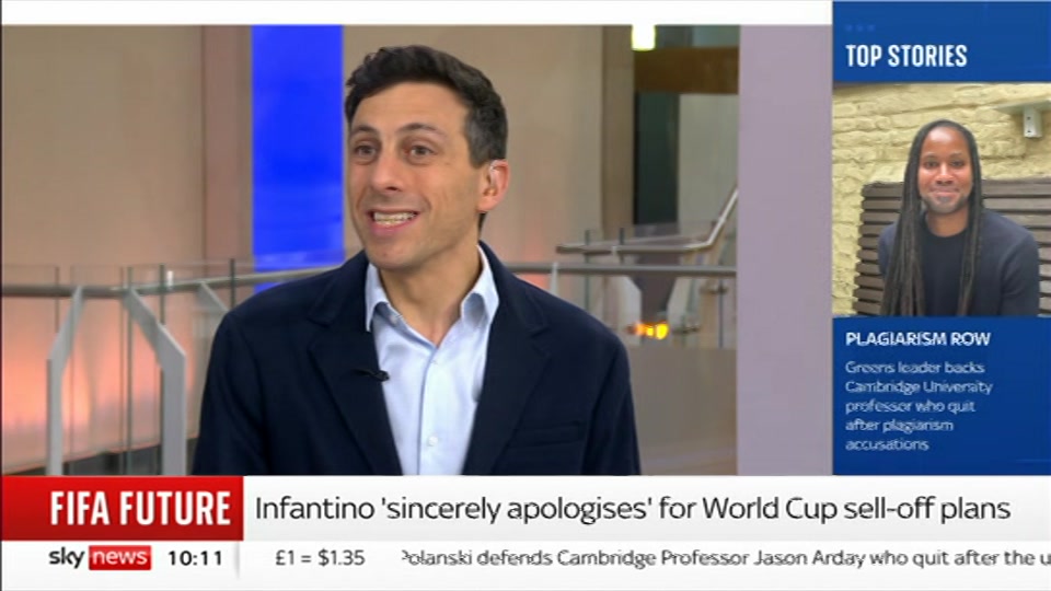 Still from Sky News at 11:00