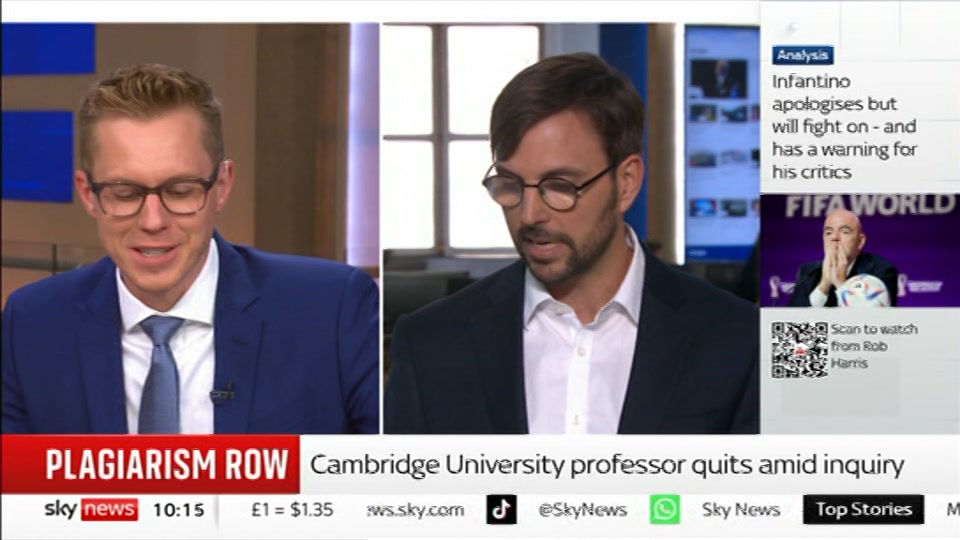 Still from Sky News at 15:00
