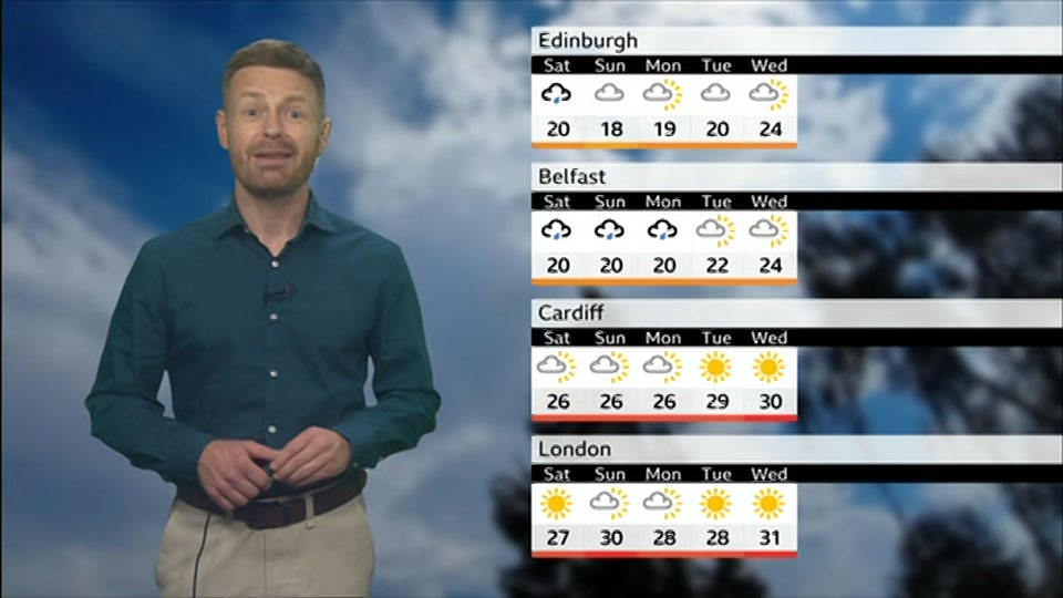 Broadcast still at 31m. BBC ONE West, BBC News and Weather, 6 August 2026.