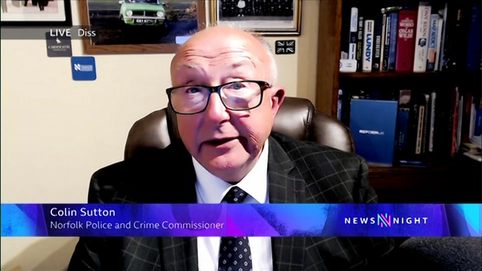 Broadcast still at 11m. BBC TWO, Newsnight, followed by Weather, 6 August 2026.