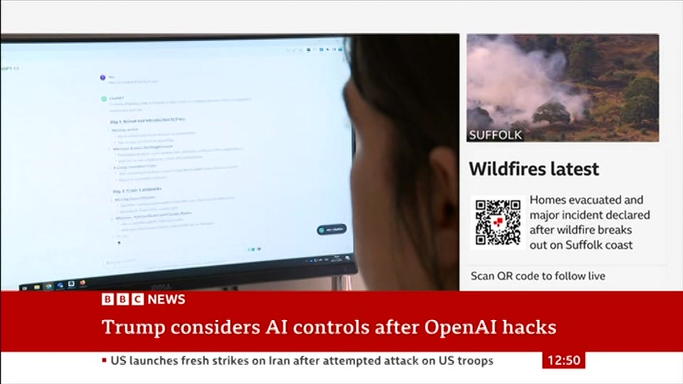 Still from BBC News at 20:00