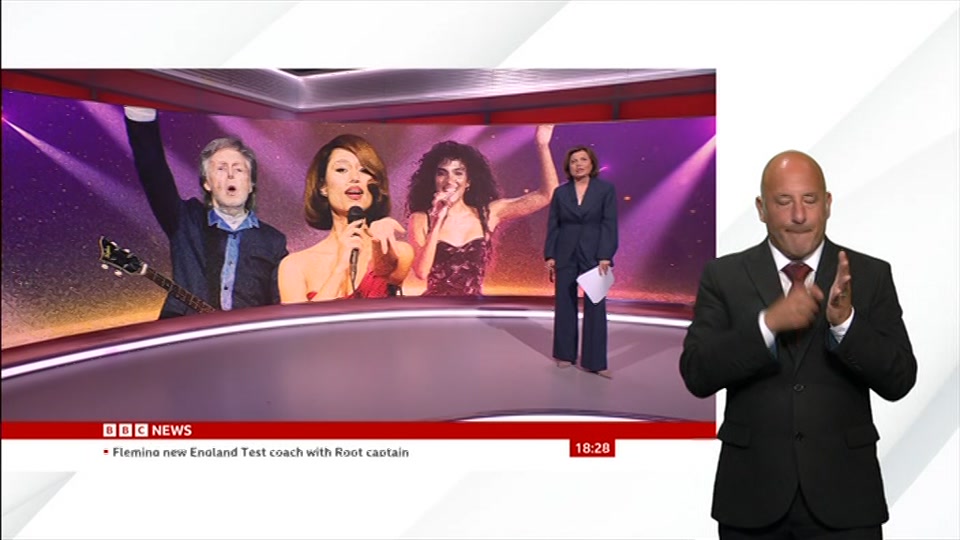 Broadcast still at 28m. BBC NEWS, Signed: BBC News at Six, 30 July 2026.