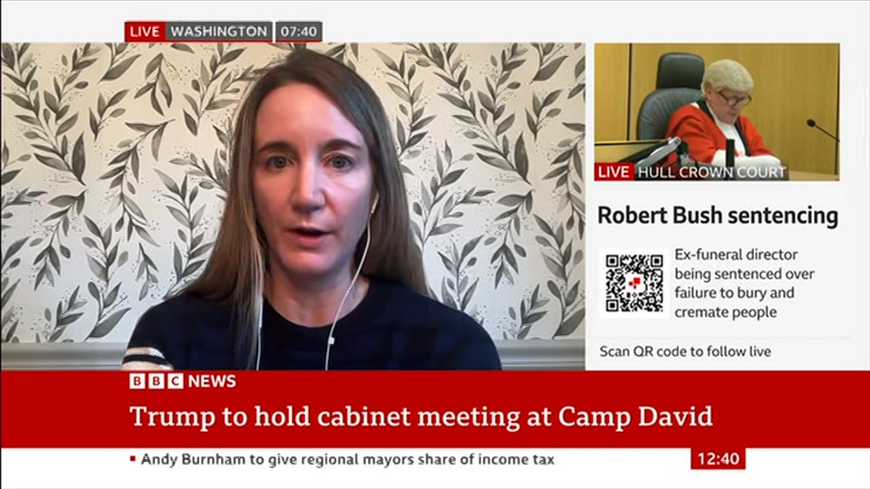 Broadcast still at 10m. BBC News, BBC News Now, 31 July 2026.