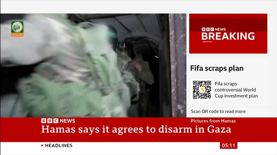 Still from BBC News at 11:00