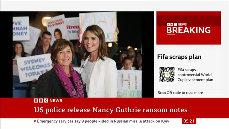 Still from BBC News at 21:00