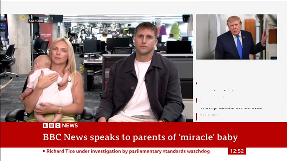 Broadcast still at 22m. BBC NEWS, BBC News Now, 3 August 2026.