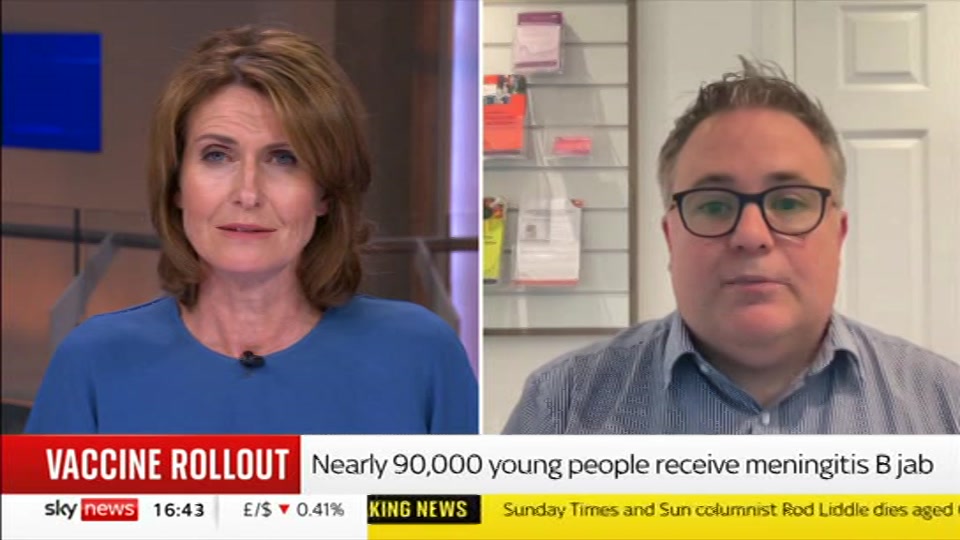 Still from Sky News at 13:00
