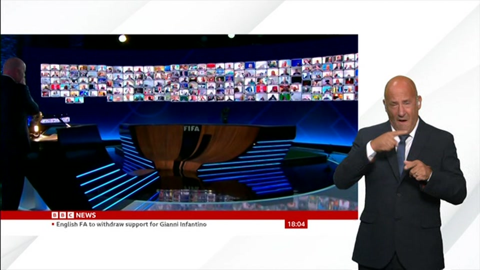 Broadcast still at 4m. BBC NEWS, Signed: BBC News at Six, 3 August 2026.