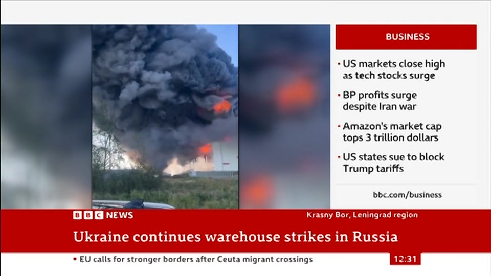Still from BBC News at 1:00