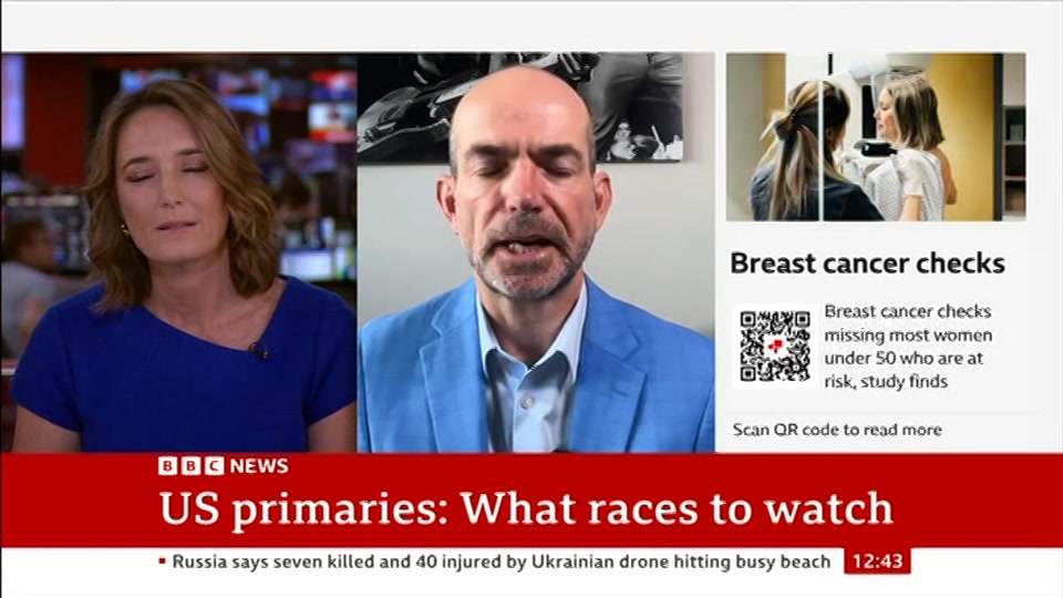 Broadcast still at 13m. BBC NEWS, BBC News Now, 4 August 2026.