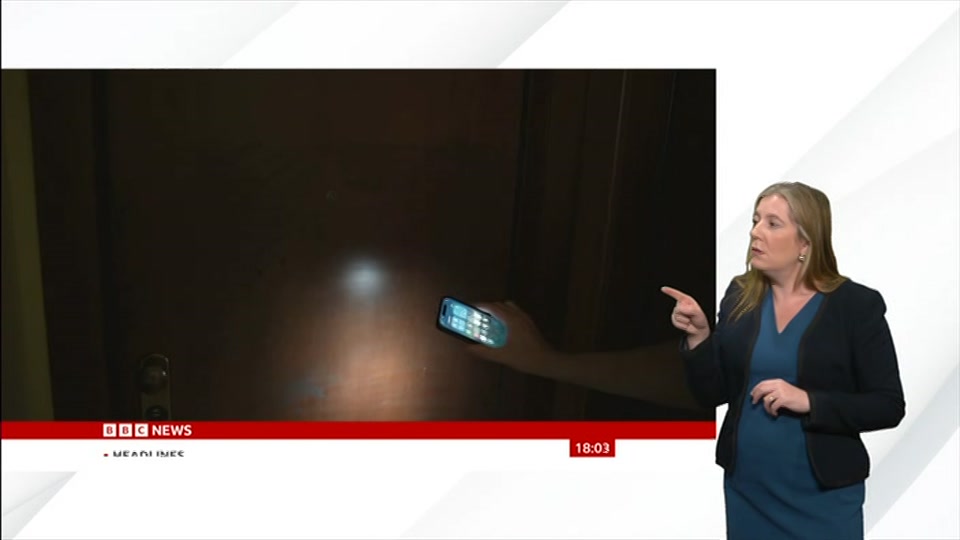 Broadcast still at 3m. BBC NEWS, Signed: BBC News at Six, 4 August 2026.