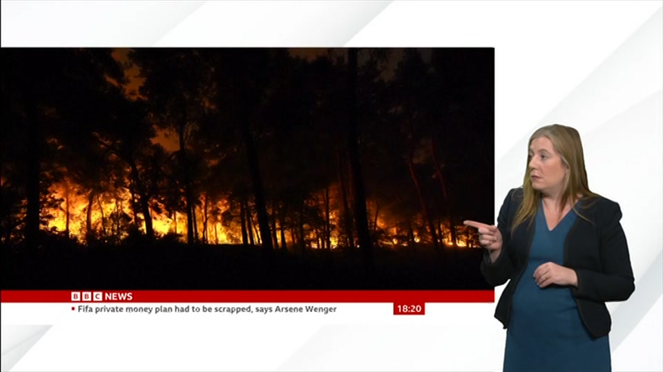 Broadcast still at 20m. BBC NEWS, Signed: BBC News at Six, 4 August 2026.
