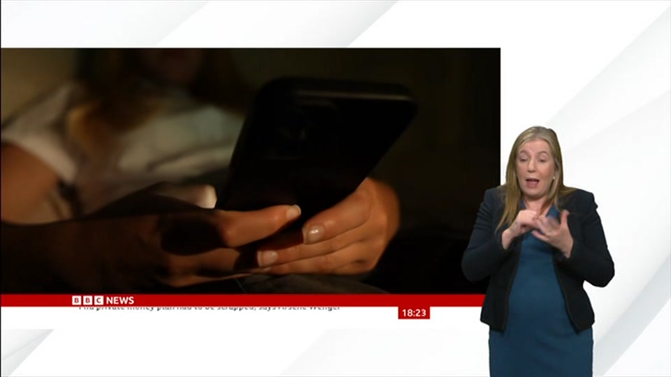 Broadcast still at 23m. BBC NEWS, Signed: BBC News at Six, 4 August 2026.