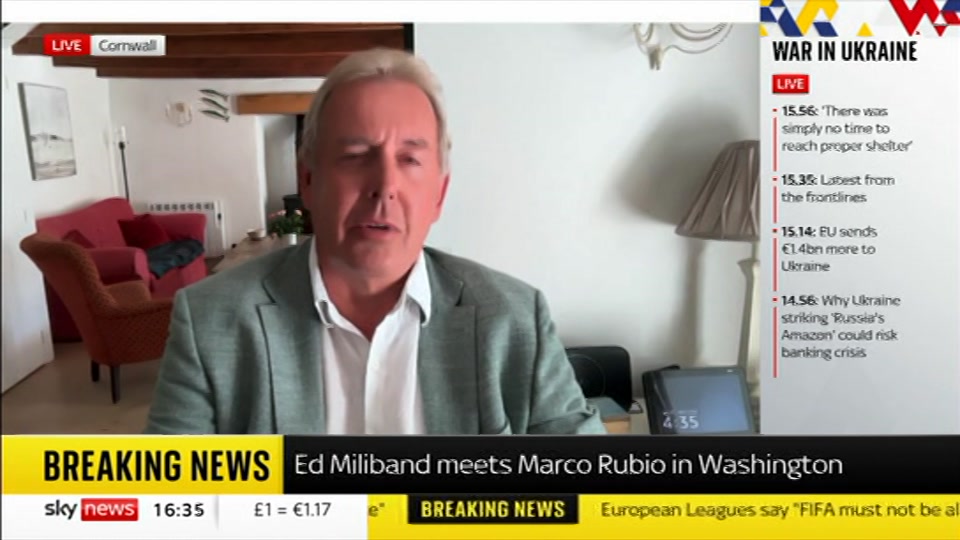 Broadcast still at 5m. Sky News, Sky News Today with Jayne Secker, 5 August 2026.