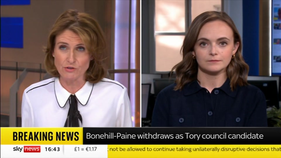 Still from Sky News at 13:00