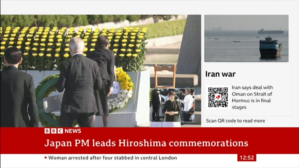 Broadcast still at 22m. BBC NEWS, BBC News Now, 6 August 2026.