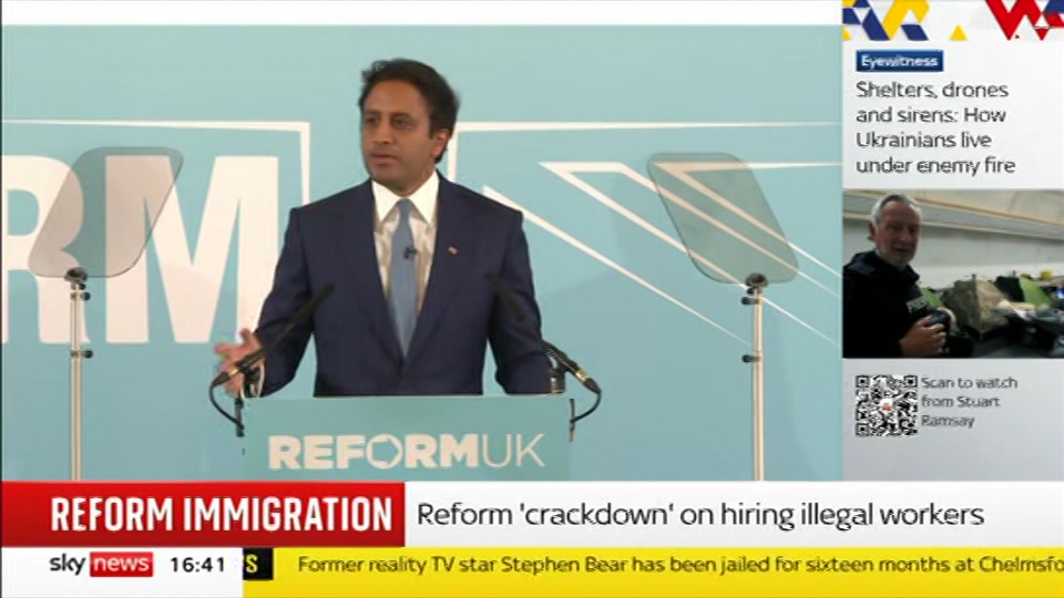 Still from Sky News at 11:00