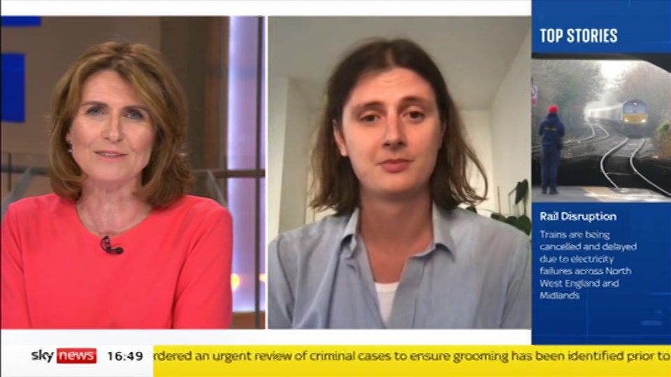 Still from Sky News at 19:00