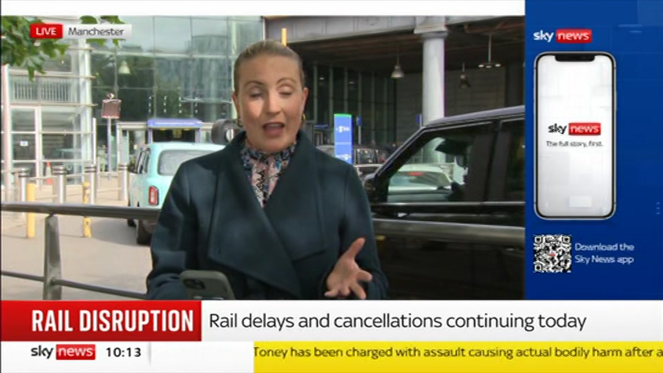 Still from Sky News at 13:00