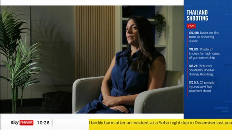 Broadcast still at 26m. Sky News, Sky News Today with Sam Washington, 7 August 2026.