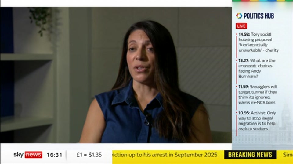 Broadcast still at 1m. Sky News, Sky News Today, 7 August 2026.