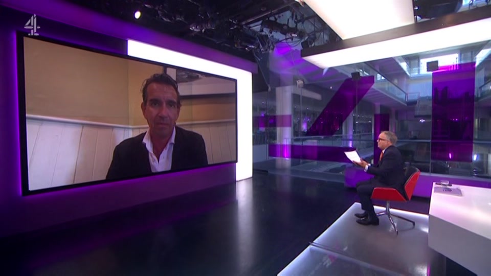 Broadcast still at 43m. Channel 4, Channel 4 News, 7 August 2026.