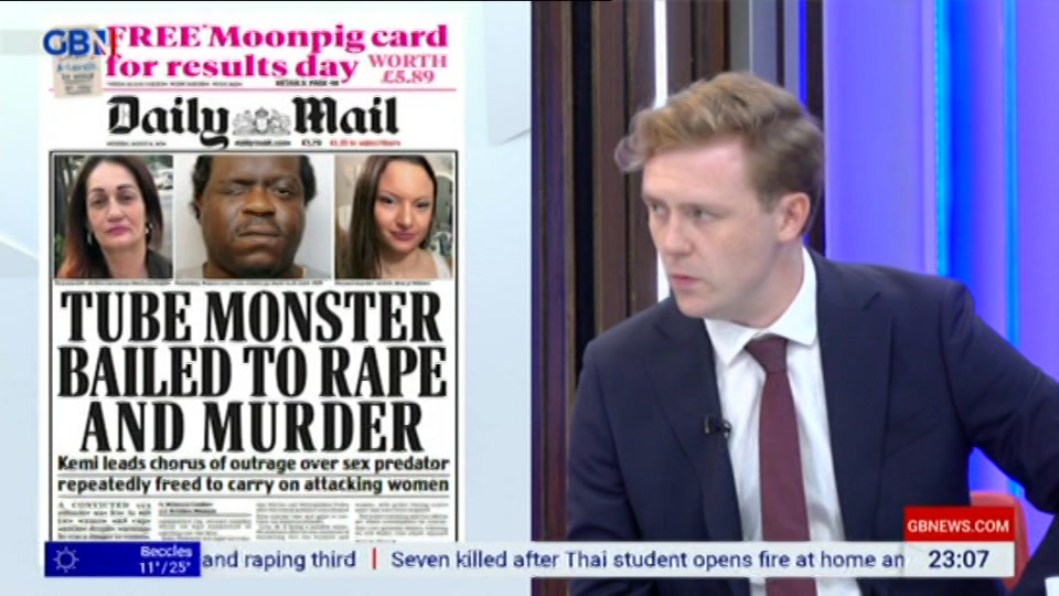 Still from GB News at 7:00