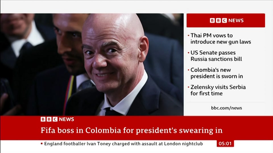 Still from BBC News at 1:00