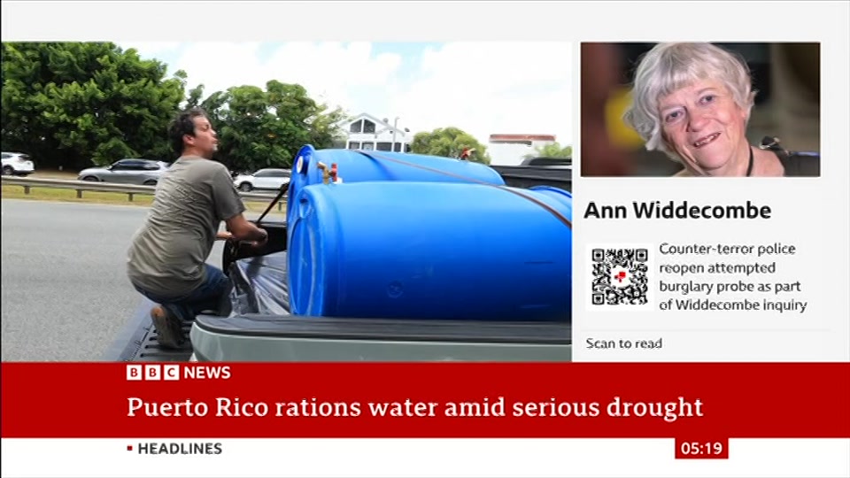Broadcast still at 19m. BBC NEWS, BBC News, 8 August 2026.