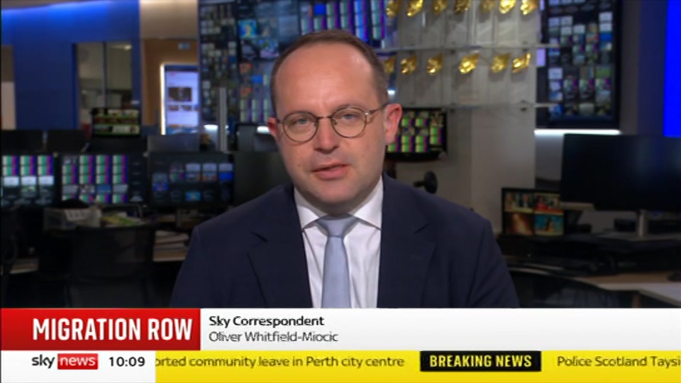 Still from Sky News at 9:00