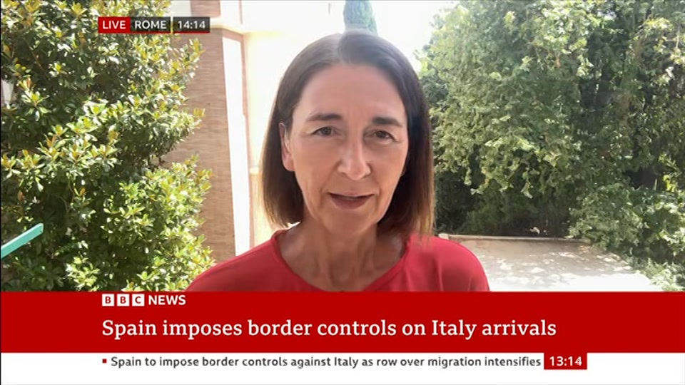 Broadcast still at 14m. BBC NEWS, BBC News, 8 August 2026.