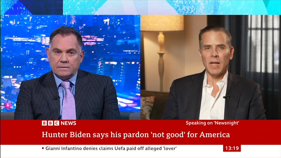 Broadcast still at 19m. BBC NEWS, BBC News, 8 August 2026.