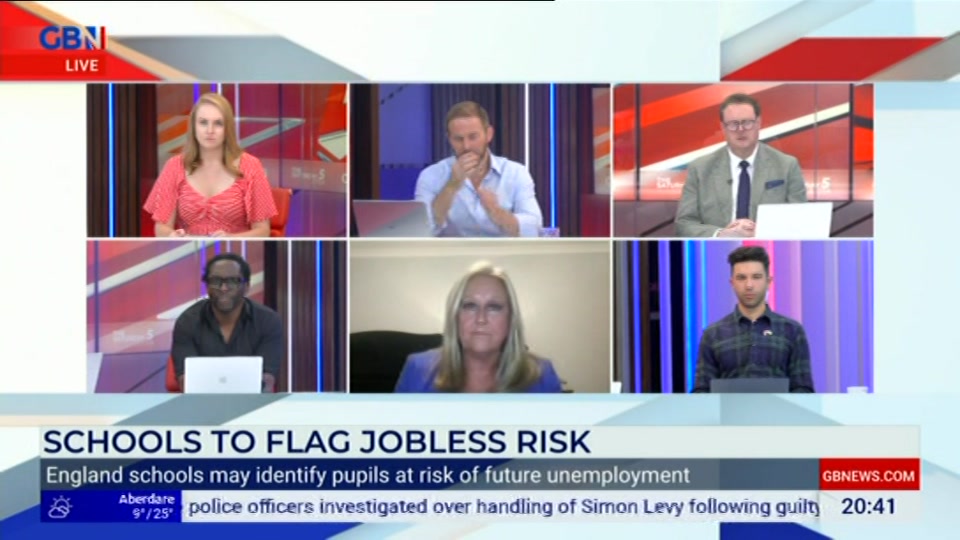 Broadcast still at 41m. GB News, New: The Saturday Five Extra, 8 August 2026.