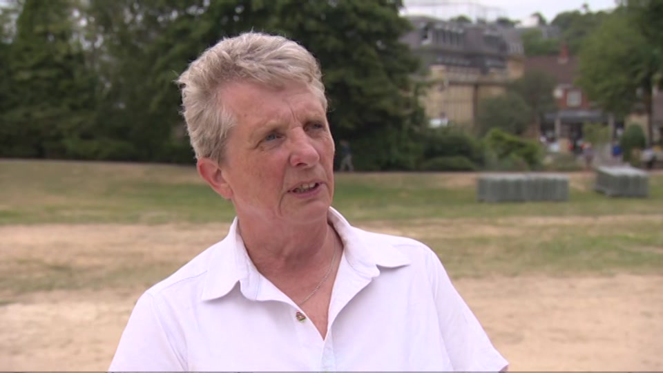 Broadcast still at 14m. ITV1, ITV Lunchtime News, 14 July 2026.