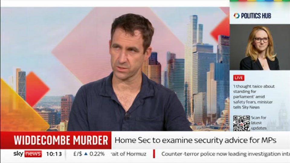Still from Sky News at 13:00