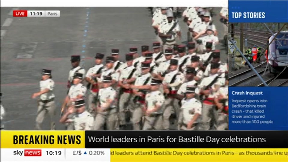 Broadcast still at 19m. Sky News, Sky News Today with Gareth Barlow, 14 July 2026.