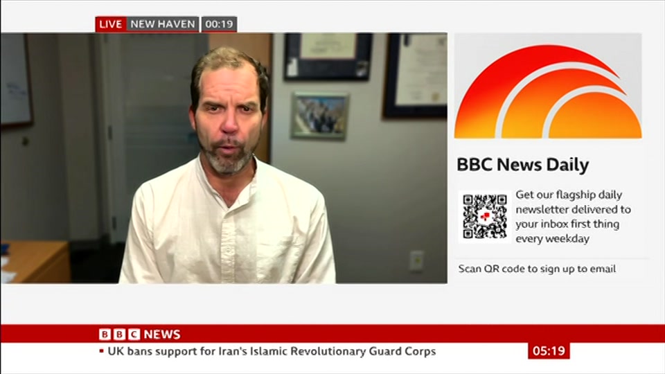 Still from BBC NEWS at 19:00