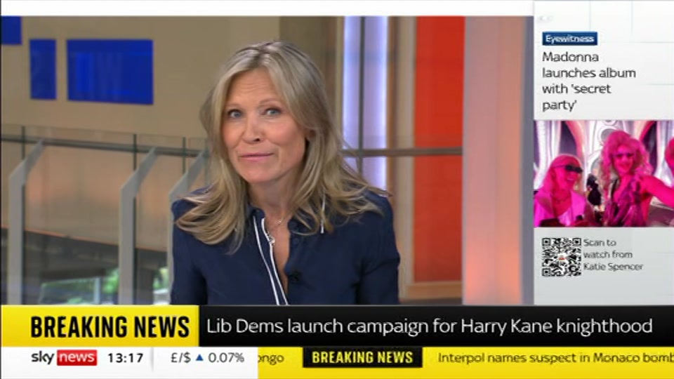 Broadcast still at 18m. Sky News, Sky News Today, 3 July 2026.