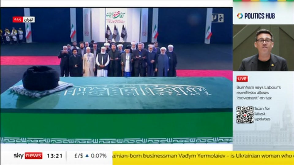 Still from Sky News at 22:00