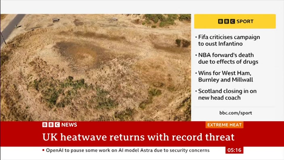 Broadcast still at 16m. BBC NEWS, BBC News, 9 August 2026.