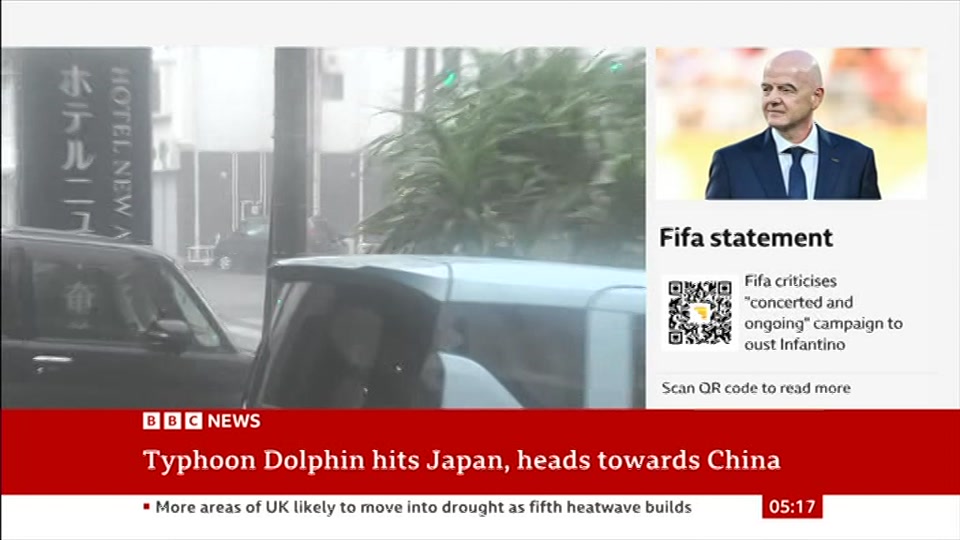 Still from BBC News at 17:00