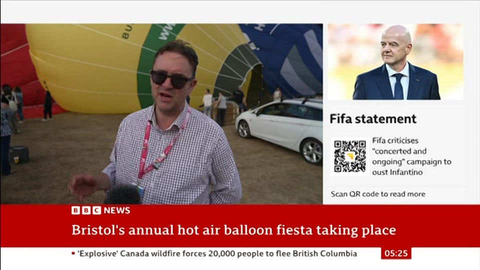 Broadcast still at 25m. BBC NEWS, BBC News, 9 August 2026.