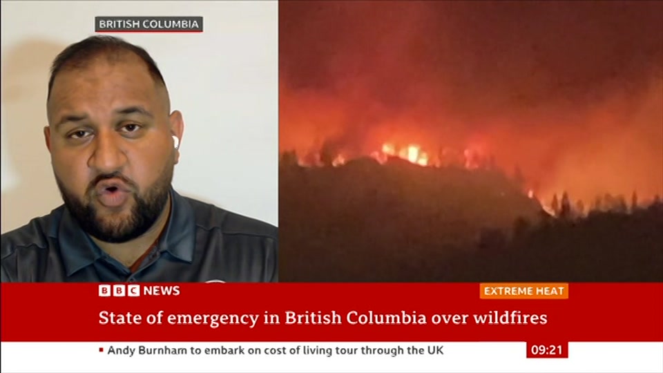 Broadcast still at 21m. BBC ONE West, BBC News, 9 August 2026.
