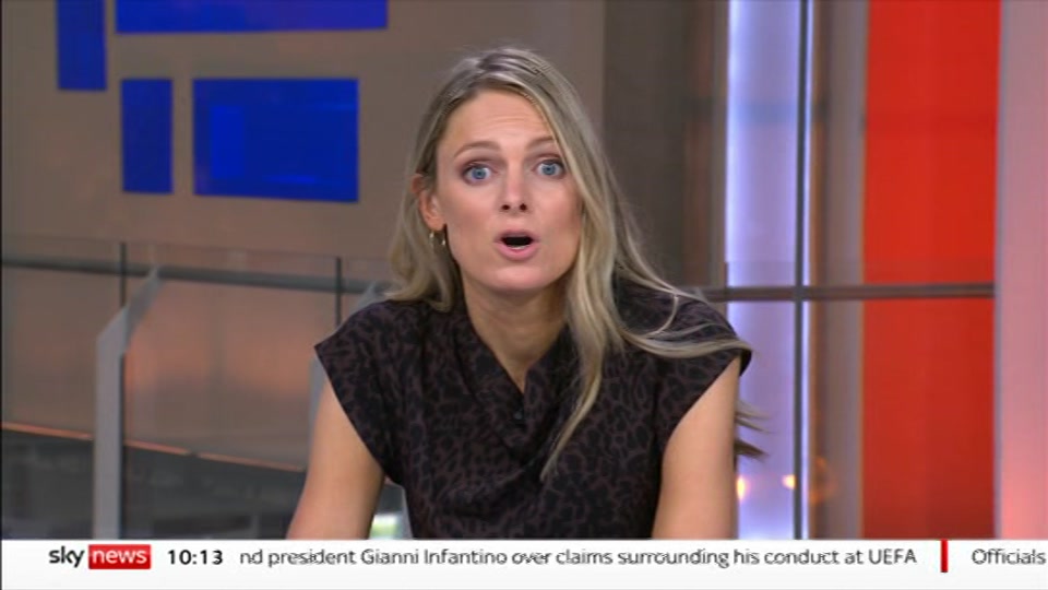 Still from Sky News at 13:00