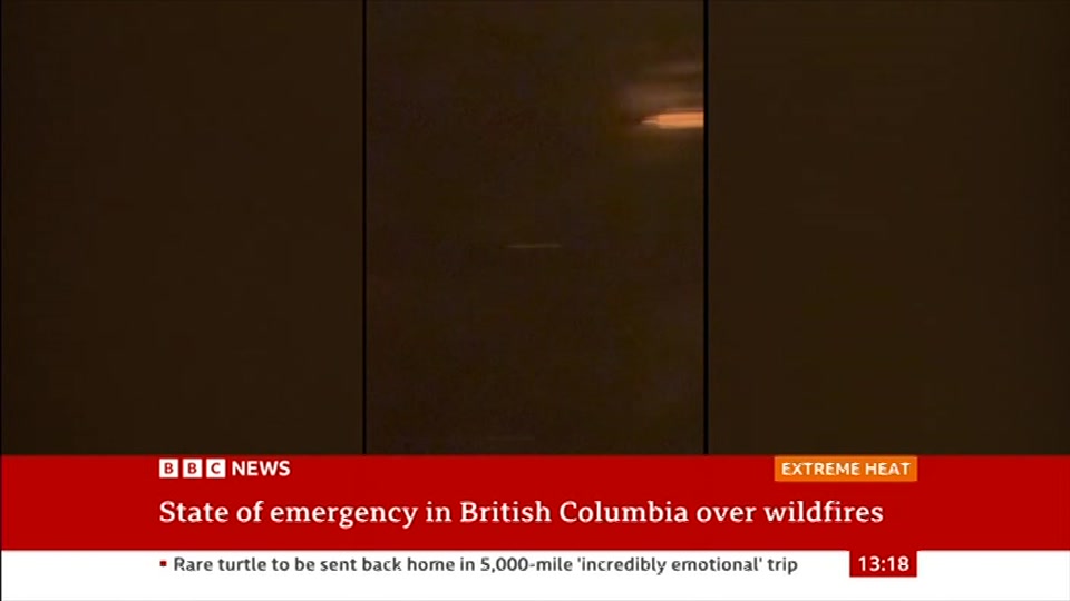 Broadcast still at 18m. BBC NEWS, BBC News, 9 August 2026.